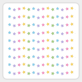 Mini Rainbow Cascading Star Pattern Sticker